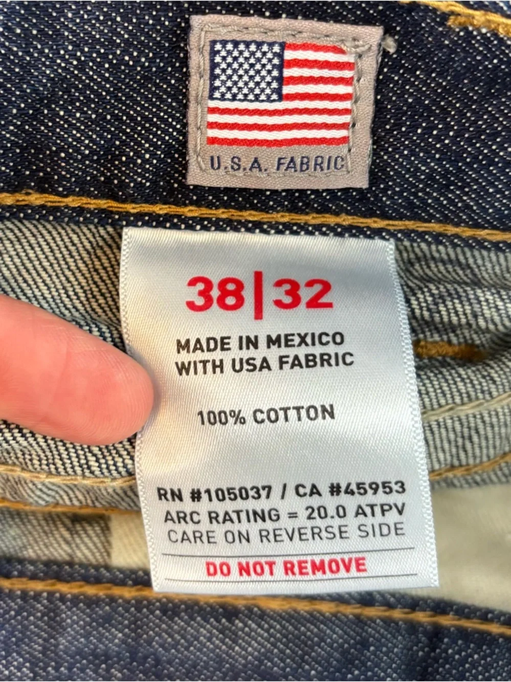 Ariat Jeans Men 38/32 Blue M4 Flame Resistant Low Rise Boot Cut Cat 2 Work Jeans